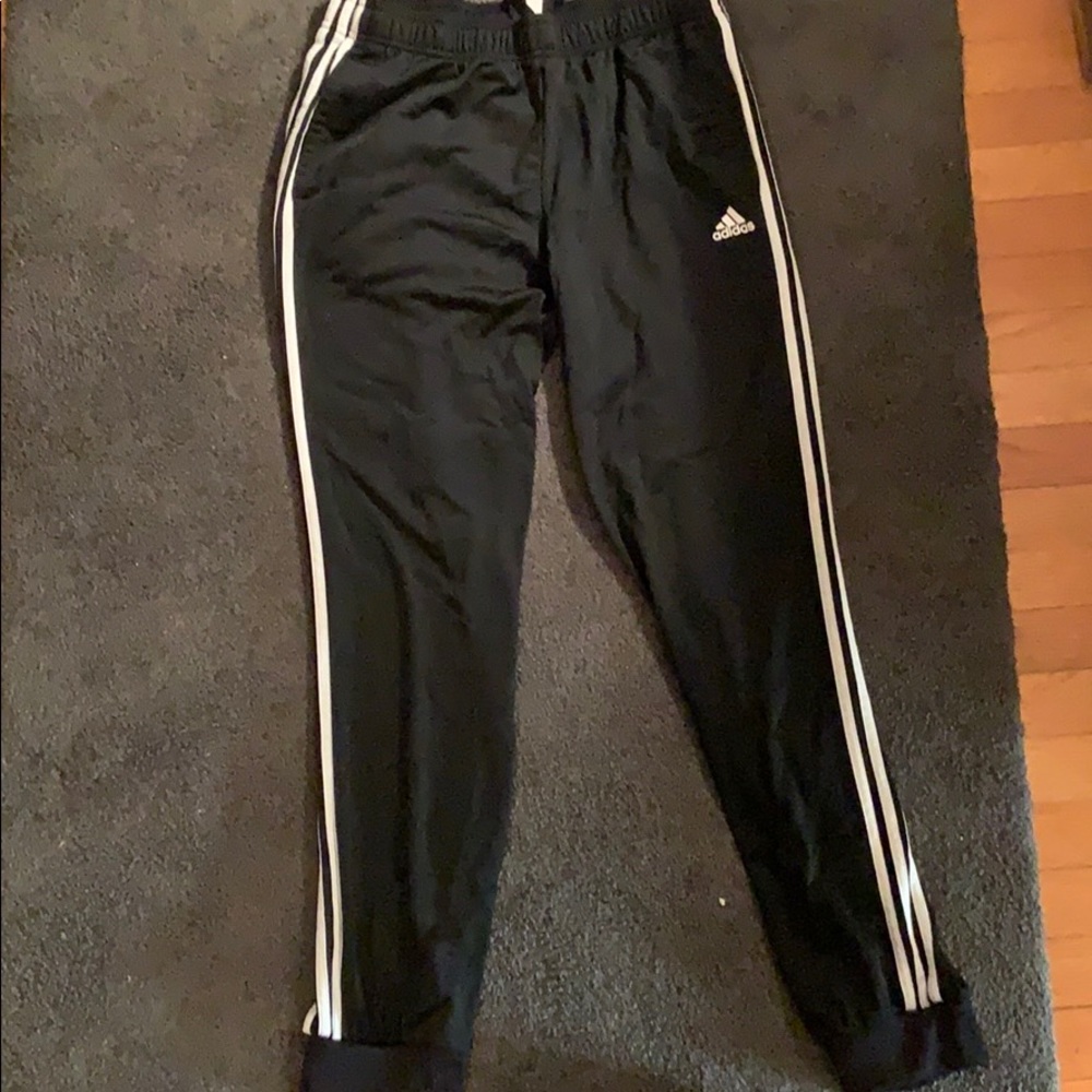 Adidas black and white sweatpants